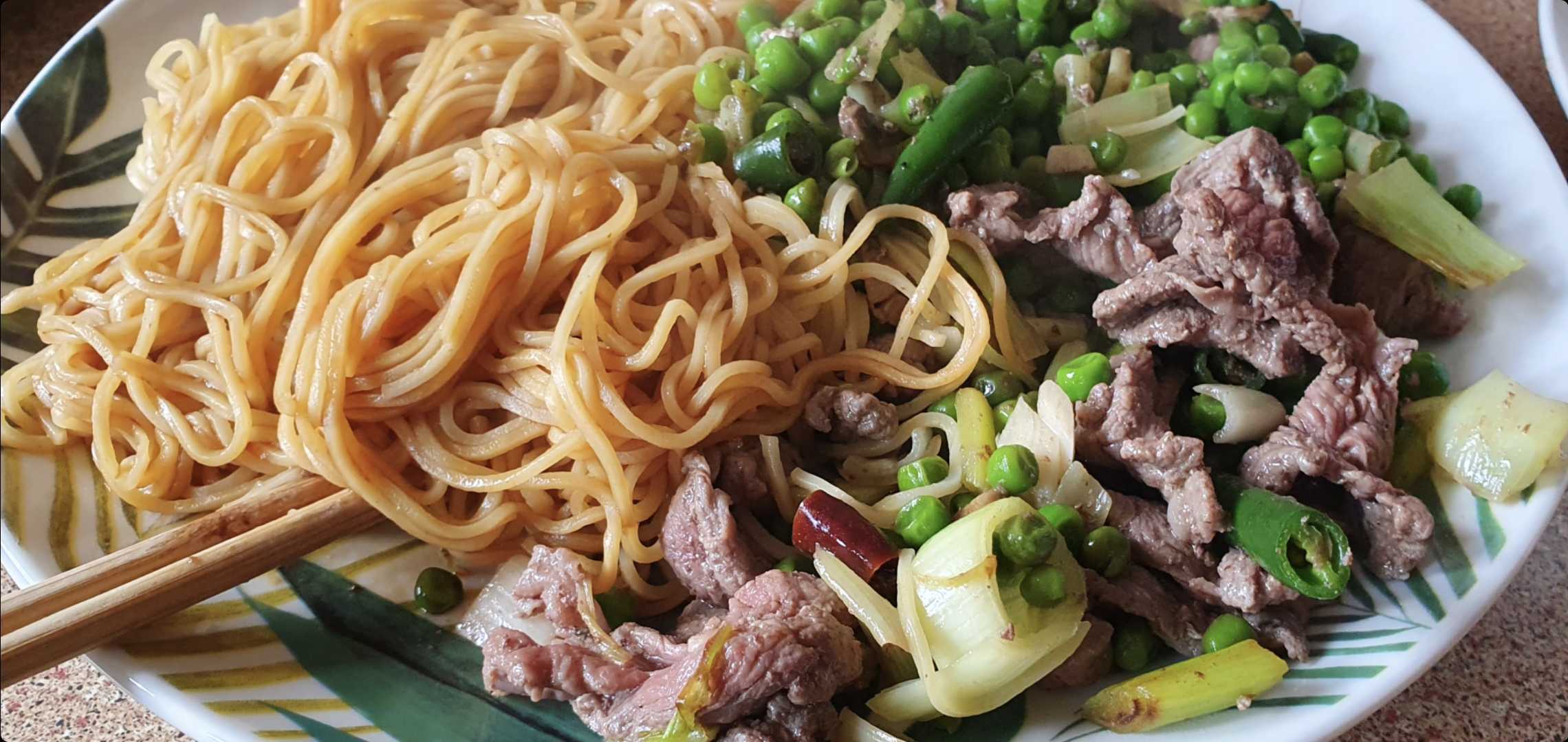 wild deer fillet stir-fry